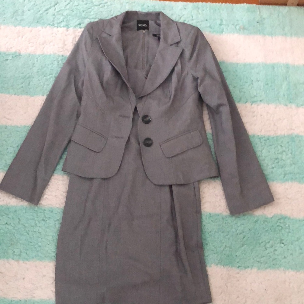 Grey dress and blazer